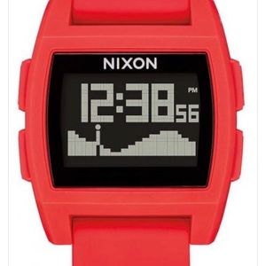 Nixon Base Tide RED digital watch NWT